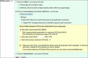 Bid Management for the Overworked Advertiser, Part 2: CPA Bidding with Conversion Optimizer