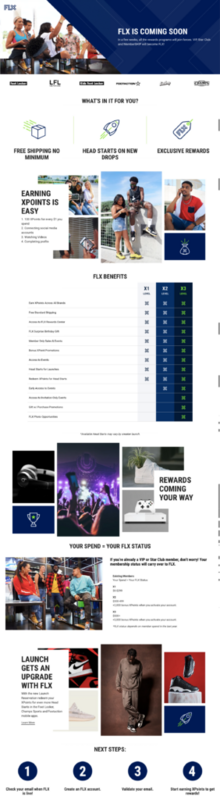 Great copywriting for Footaction rewards program sales page - Swipe File