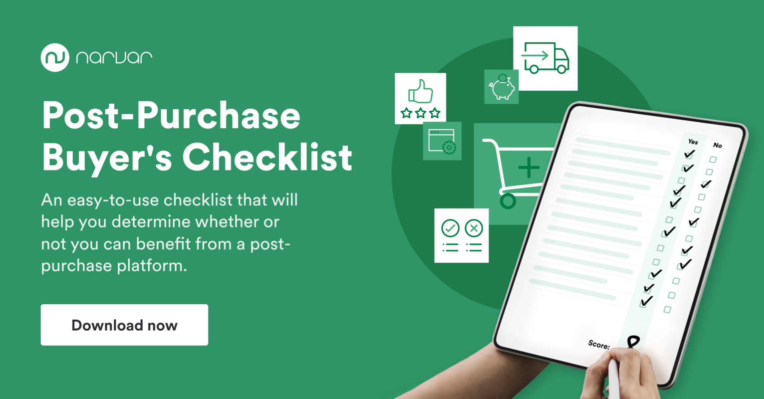 Post-Purchase Buyer's Checklist by Narvar