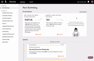 Personalize Lexio's Newsfeed with the metrics you need to know