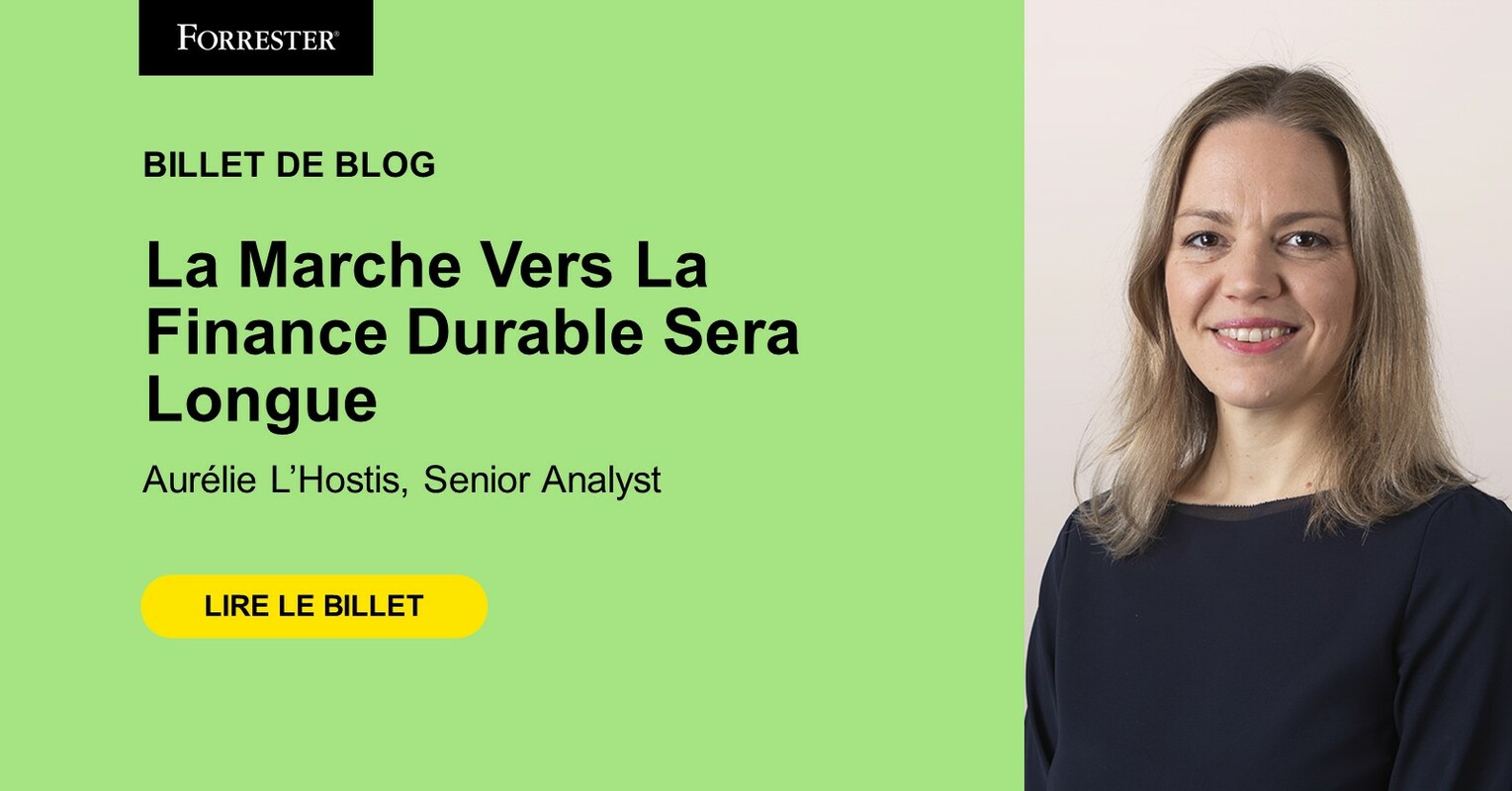 La Marche Vers La Finance Durable Sera Longue