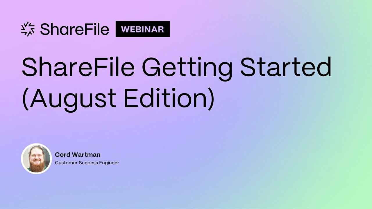 ShareFile Getting Started with Cord!