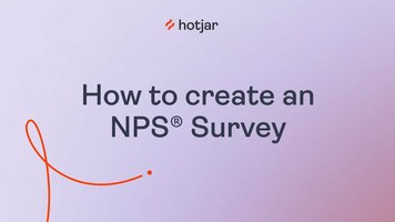 How to create an NPS® Survey