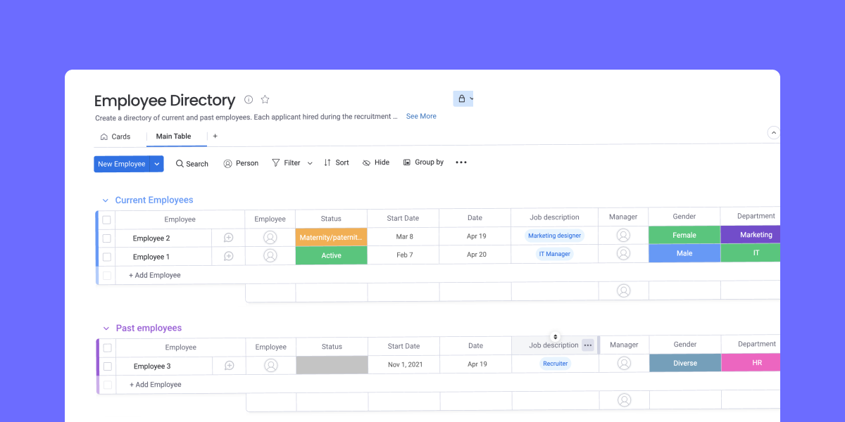 Free employee directory template to help your HR team