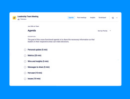 6 Items For Your Leadership Team Meeting Agenda