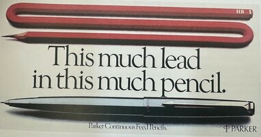 1976 Parker Pen Mechanical Pencil Ad - Swipe File