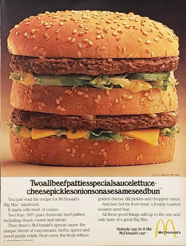 Tasty looking Big Mac ad from 1979 - Swipe File