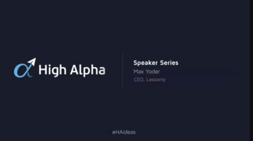 Speaker Series with Max Yoder, Co-Founder and CEO of Lessonly