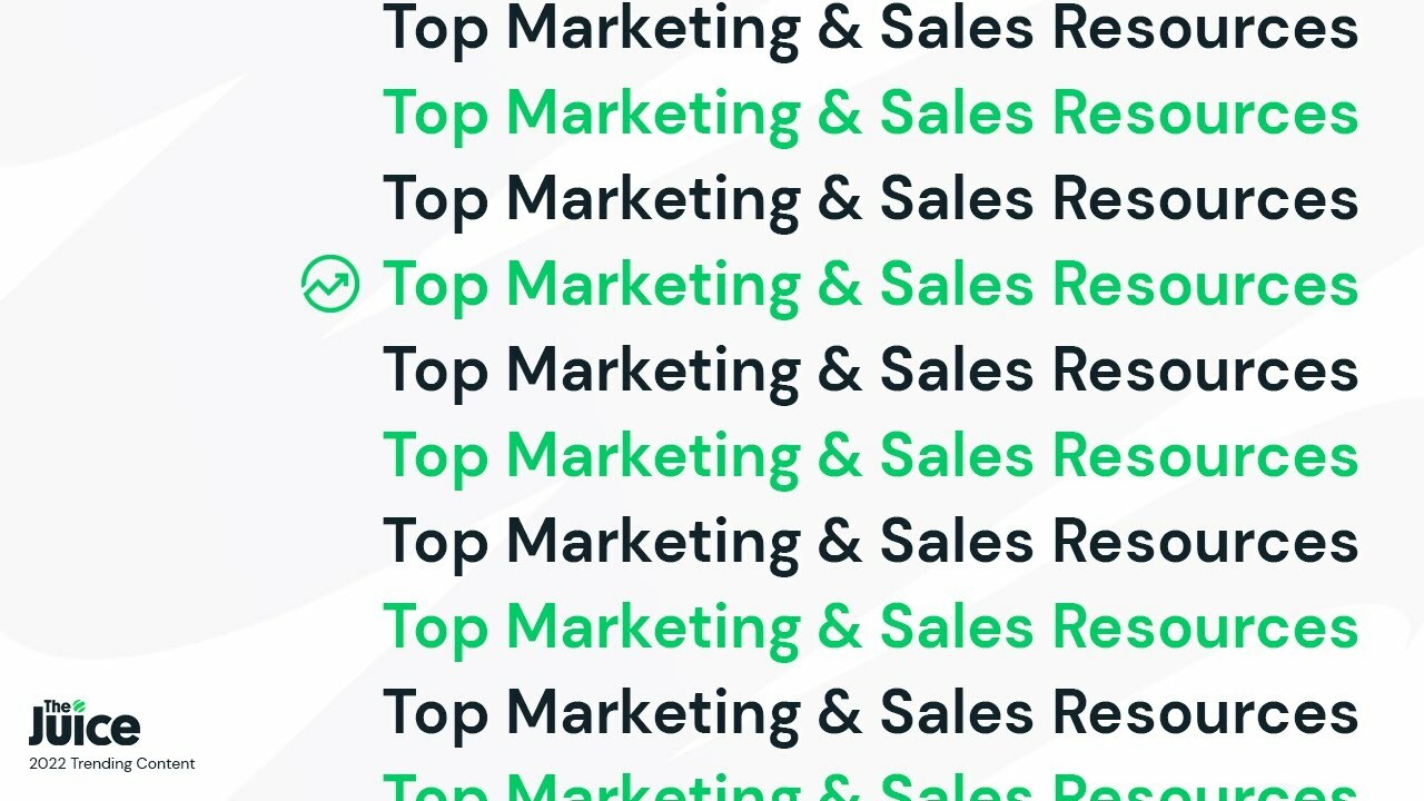 2023 - Top Resources for B2B Marketing & Sales pros - The Juice