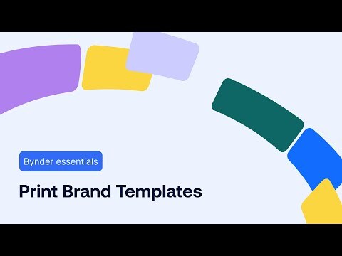 Accelerate on-brand content creation and collaboration with Bynder Print Brand Templates