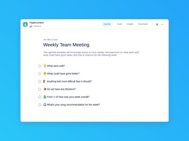Weekly Team Meeting Template