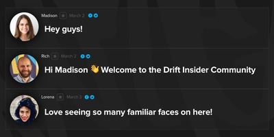 Join Over 20,000 Marketing & Sales Pros In The NEW Drift Community