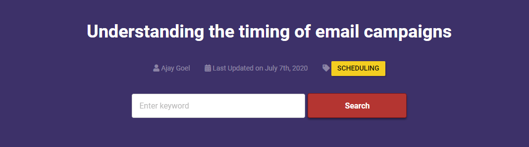 Understanding the timing of email campaigns