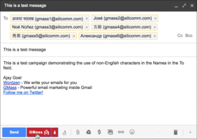 Bug fix: Foreign characters in the To field would appear garbled in sent email