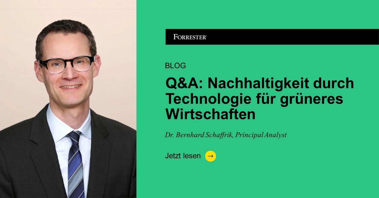 Q&A: Nachhaltigkeit durch Technologie für grüneres Wirtschaften