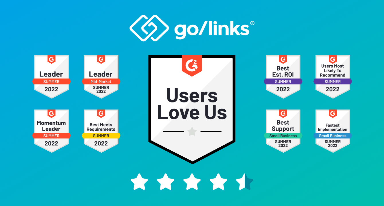 G2 Summer 2022 Report: GoLinks Named A Leader In The URL Shortener Category
