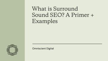 What is Surround Sound SEO?