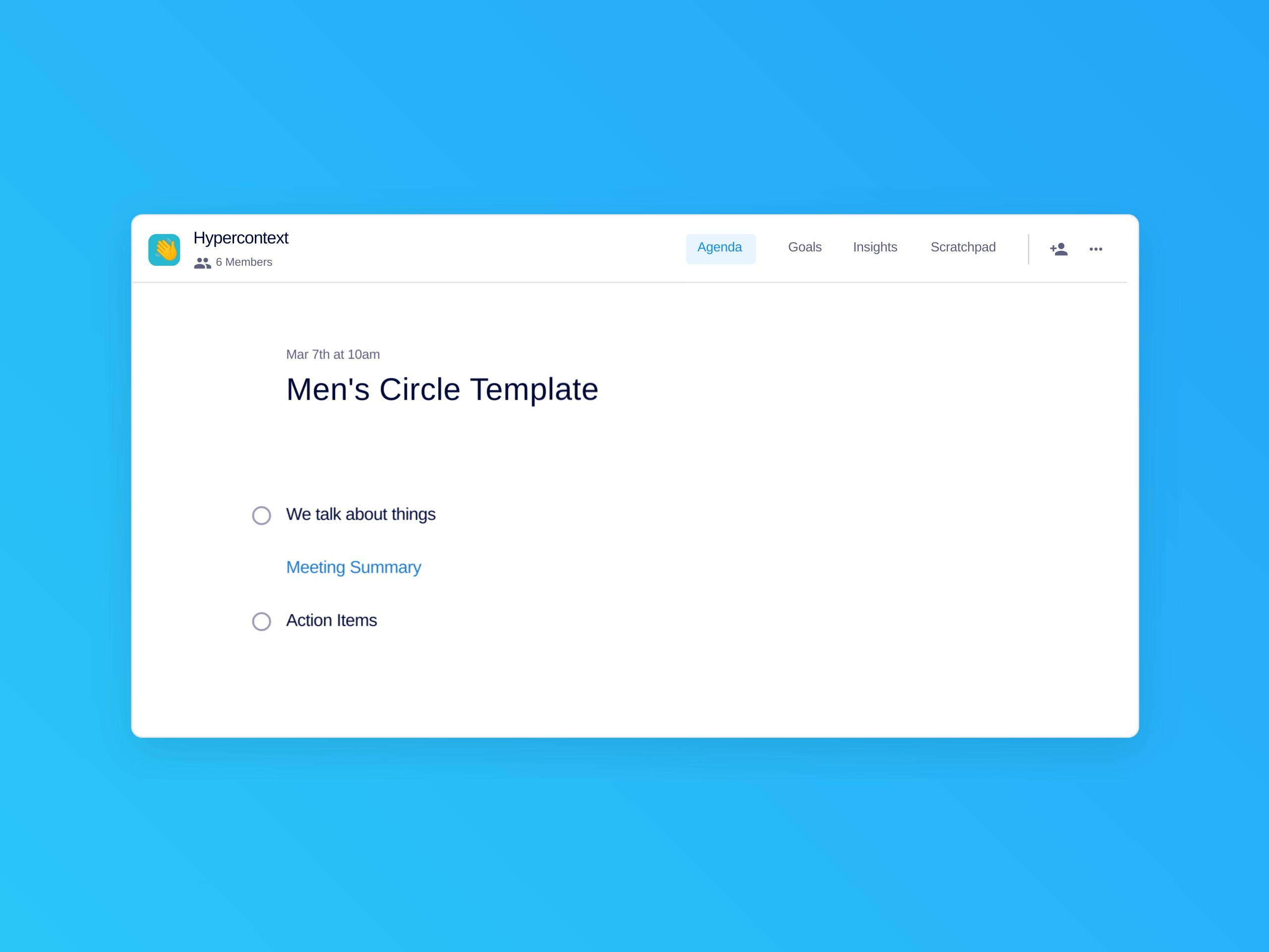 Men's circle template template (2 topics and ideas)
