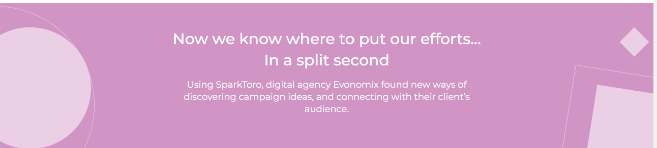 Digital agency Evonomix found new ways of discovering campaign ideas | SparkToro Case Study