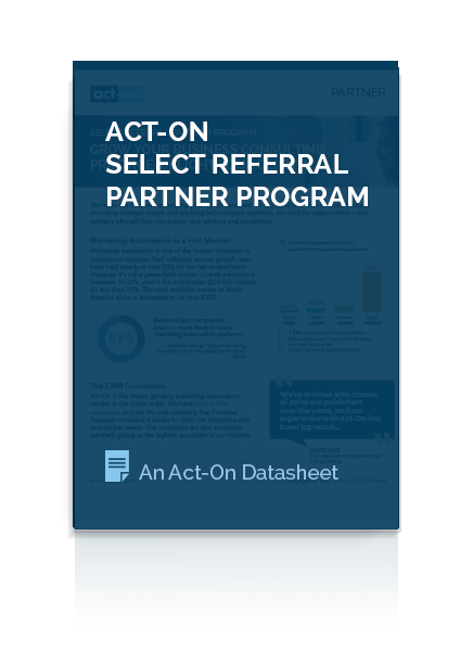 Act-On's Select Referral Partner Program