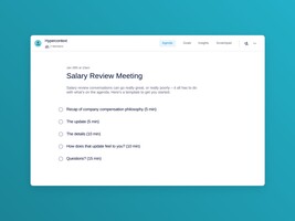 Salary review meeting template (5 topics and ideas) | Spinach
