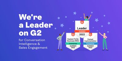 Revenue.io Selected as a G2 Leader in Conversation Intelligence and Sales Engagement