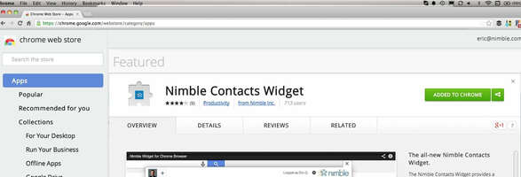 Nimble me | Nimble Chrome Extension and Widget 2.0