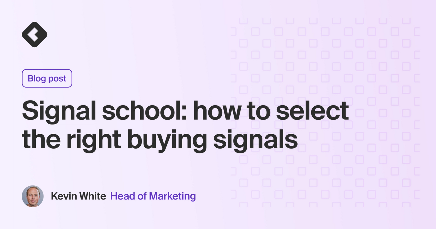 Signal school: how to select the right buying signals [VIDEO]