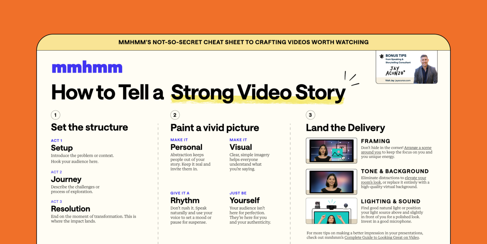 mmhmm's video storytelling cheat sheet