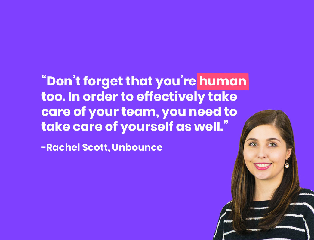 Leading in a crisis: How Rachel Scott of Unbounce leads with a people-first approach