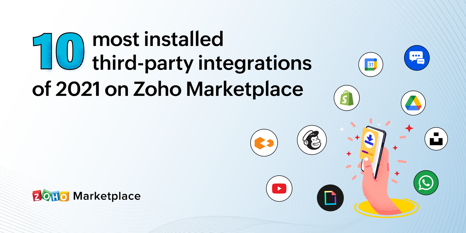 10 most installed third-party integrations of 2021 on Zoho Marketplace