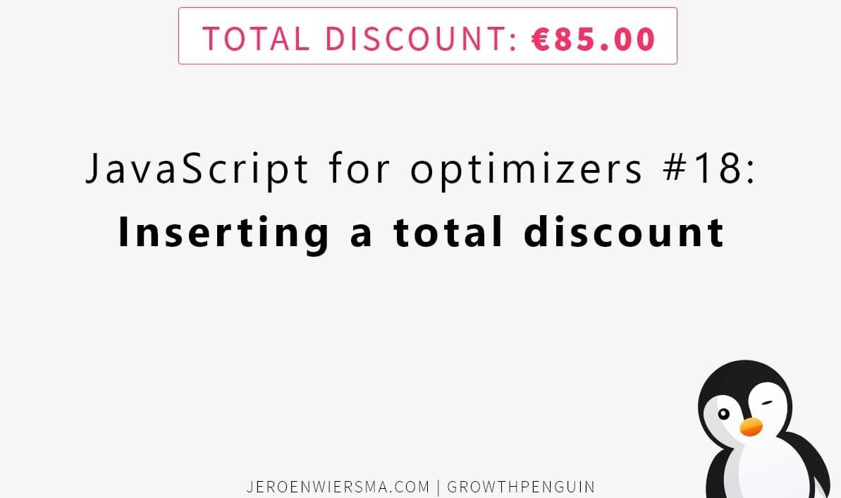 JavaScript for Optimizers: Inserting a Total Discount