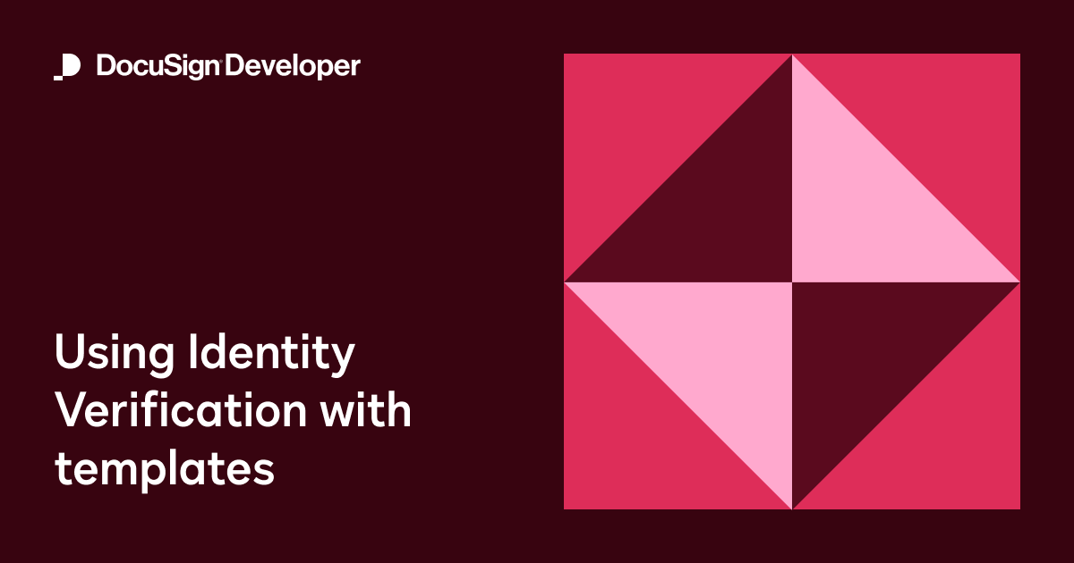 Using Identity Verification with templates