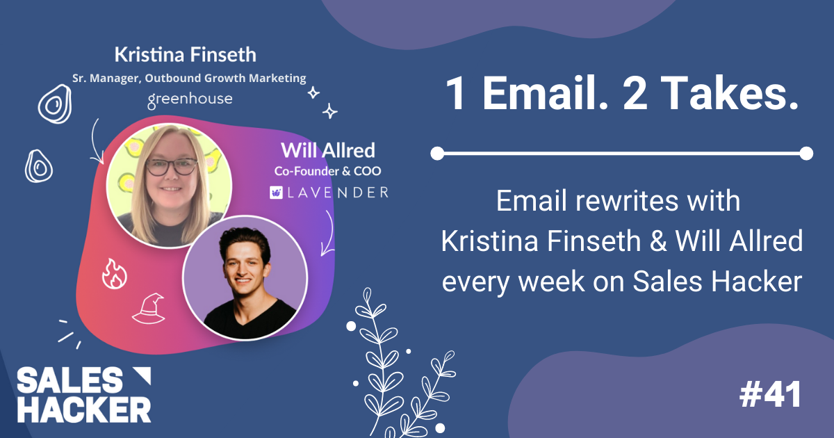 1 Email. 2 Takes #41: Personalization and Relevance