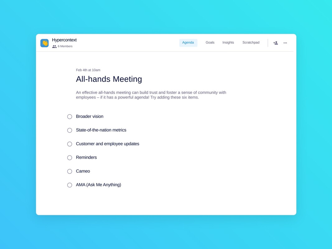 All-hands Meeting Template