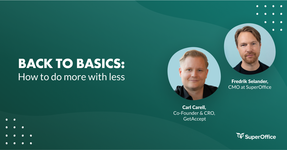 BACK TO BASICS IN SALES & MARKETING