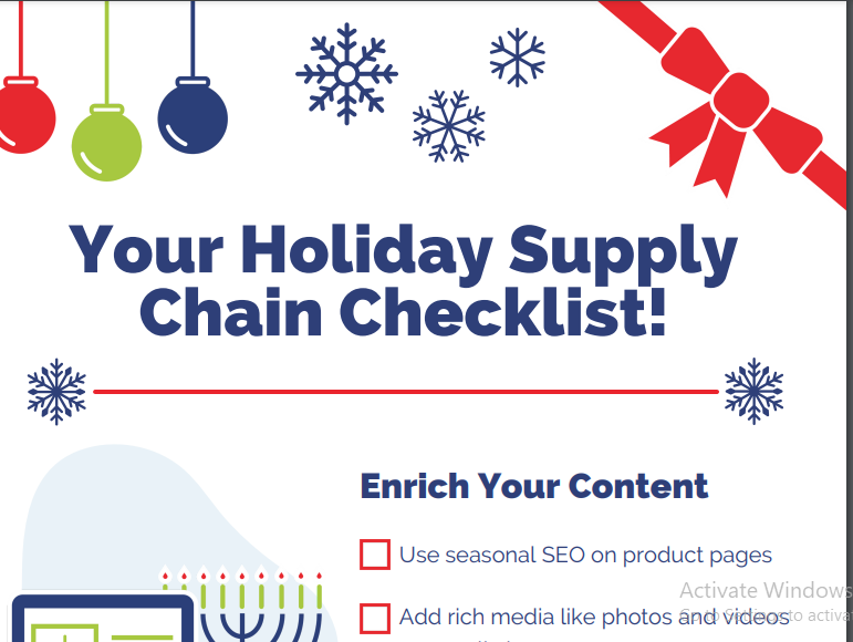 Your Holiday Supply Chain Checklist!
