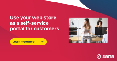 Use your web store as a B2B self-service portal for your customers