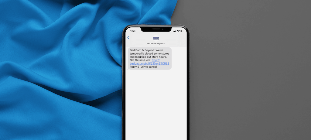 Bed Bath & Beyond SMS Marketing Examples