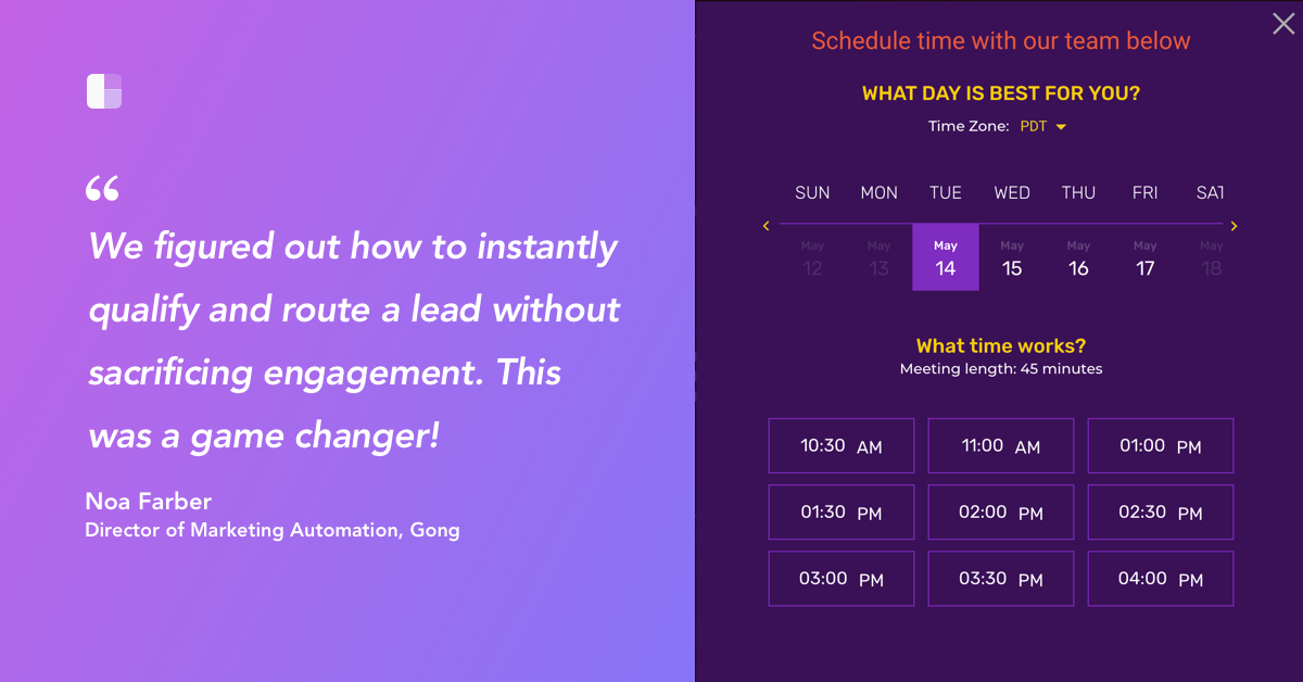 How Gong improved form conversion by 70% and fast-tracks ideal leads