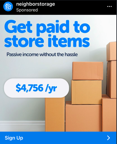 Instagram ad with great copy - Swipe File