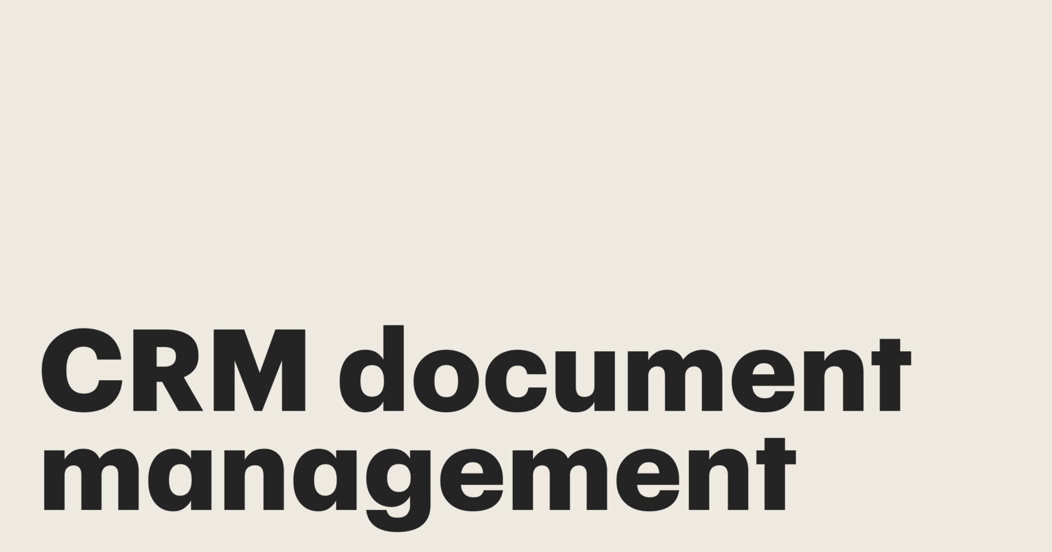 CRM document management