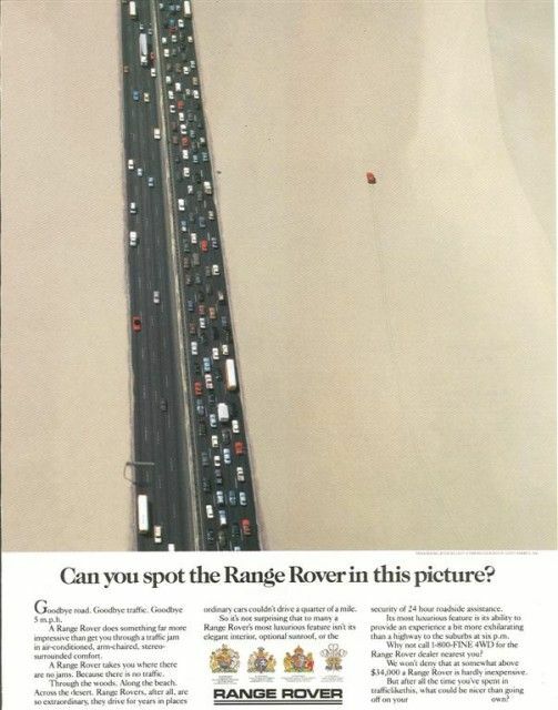 Vintage Range Rover ad shows how they are different - Swipe File