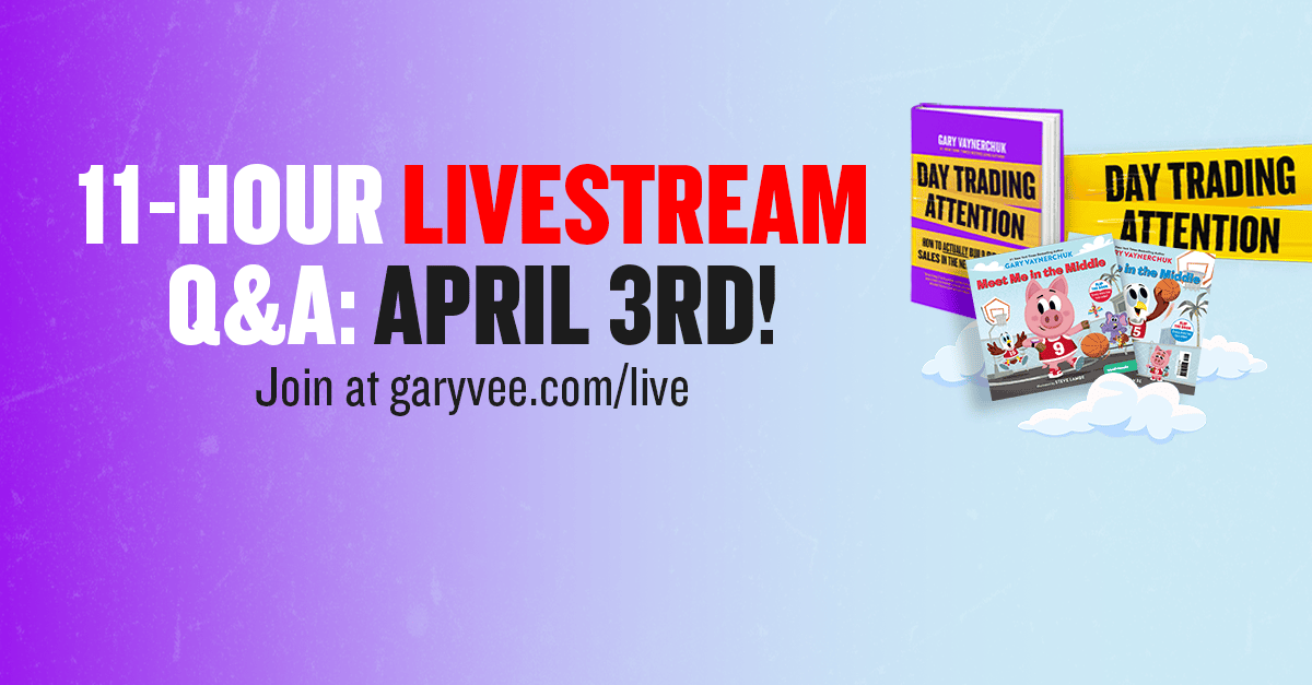 11-Hour Livestream Q&A – April 3rd!