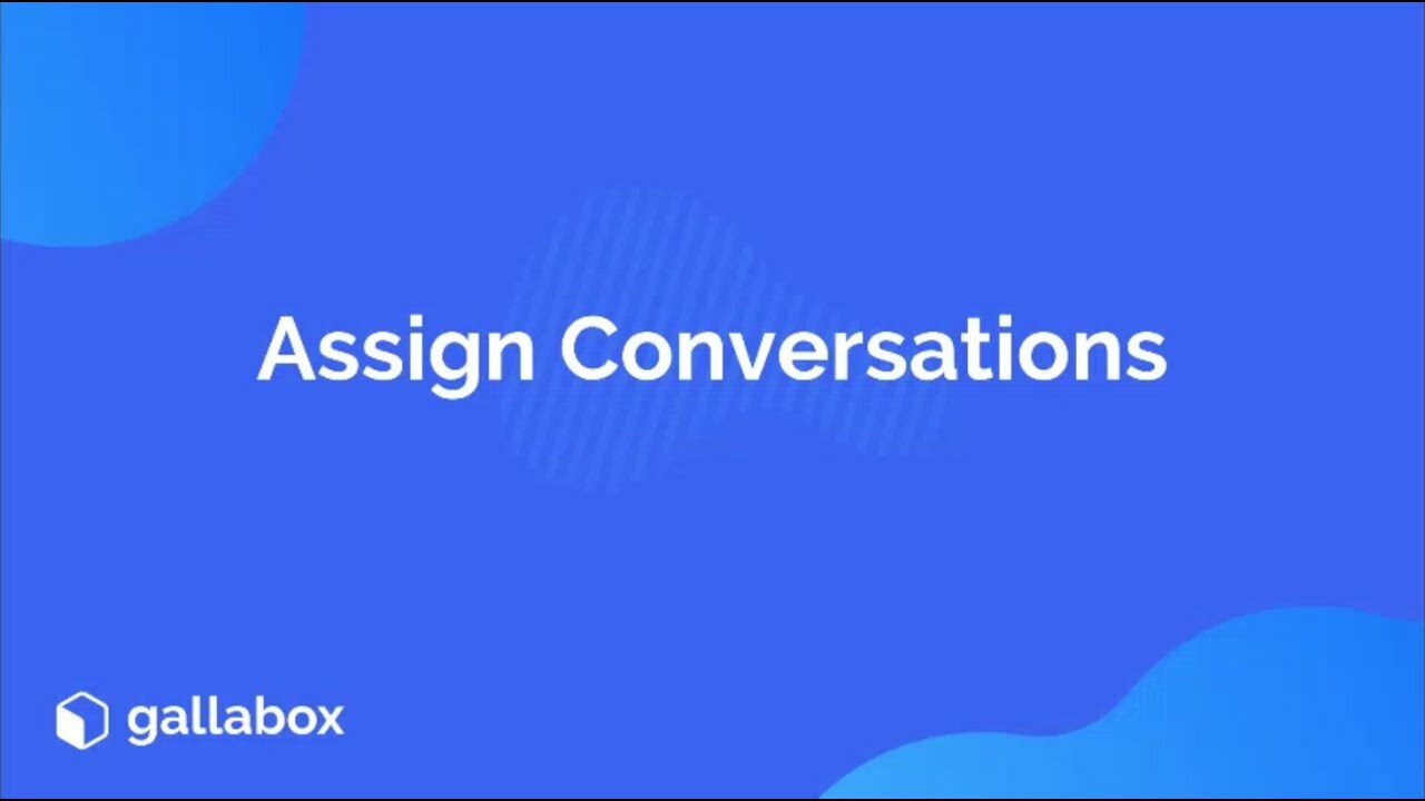 Assign Conversations in Gallabox