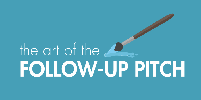 The Art of the Follow-Up Pitch