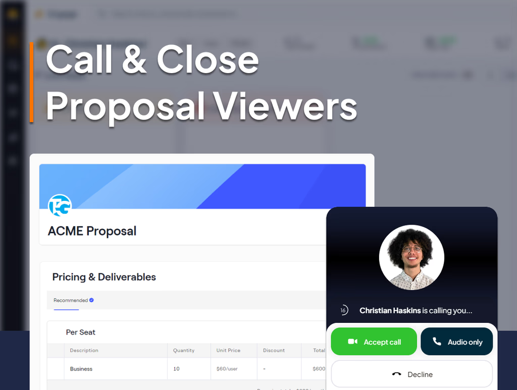 Turn Proposal Viewers Into Closed Customers (via Live Video Calls)
