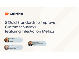 5 Gold Standards to Improve Customer Surveys,featuring InterAction Metrics