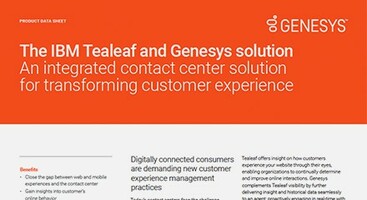 The IBM Tealeaf and Genesys Solution