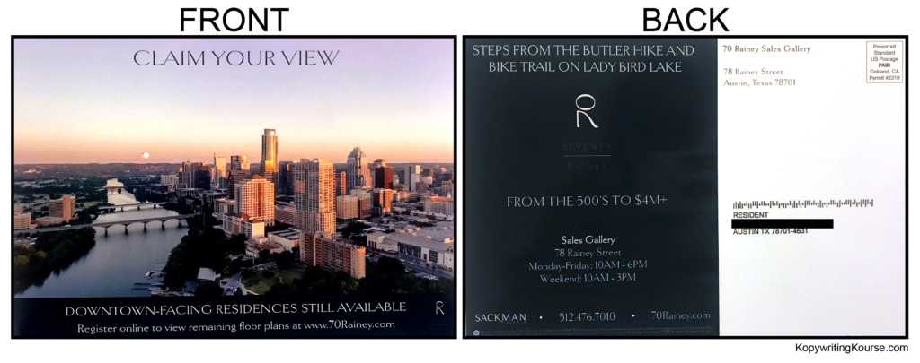 Real Estate Flyer Featuring The View - Swipe File